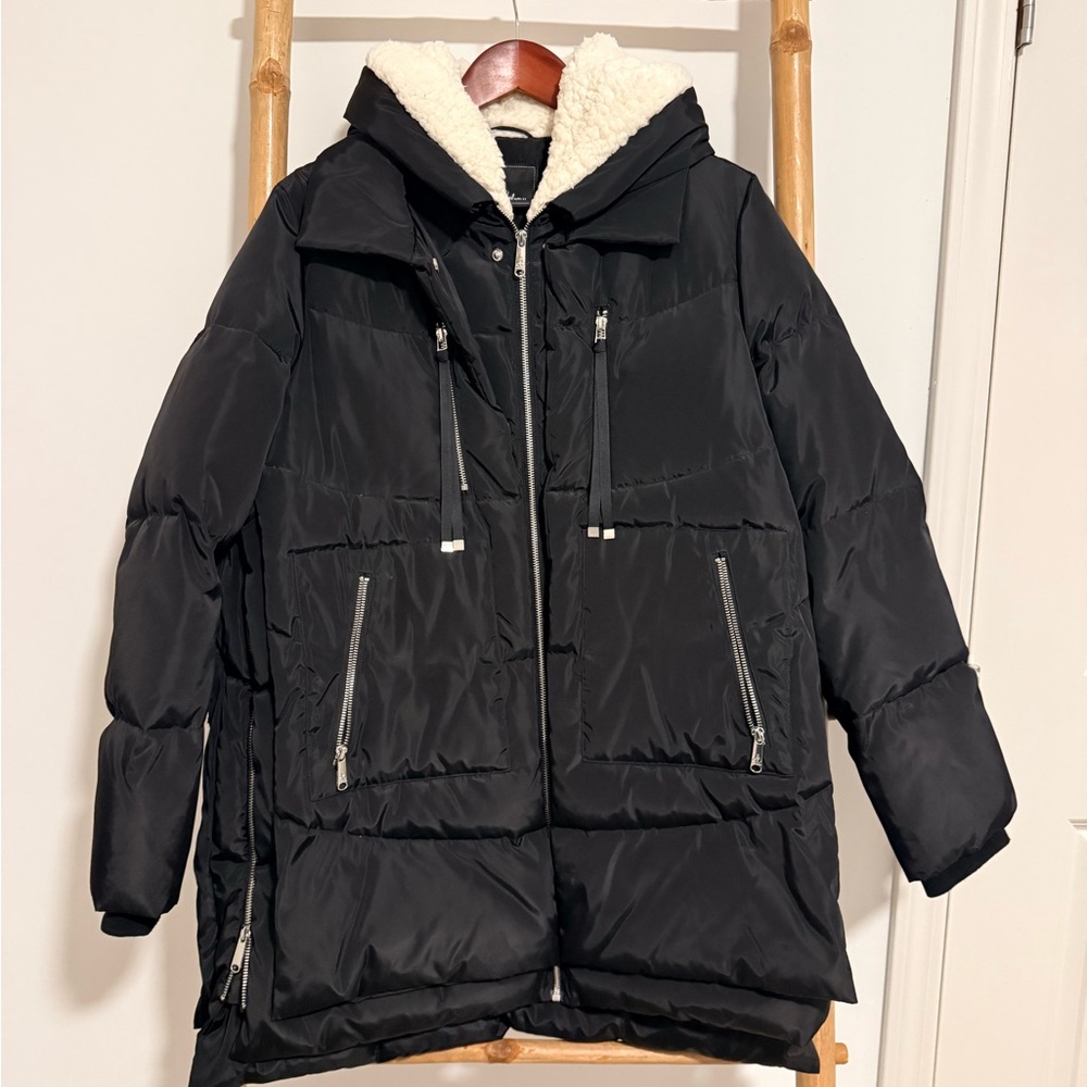 Sam Edelman Black Puffer with Cream Lining
